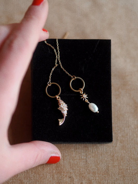 Limited Edition Chain Earrings / Good Luck Fish