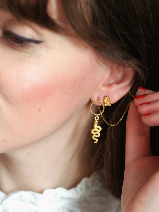 Andrea Atlas Snake Chain Earrings