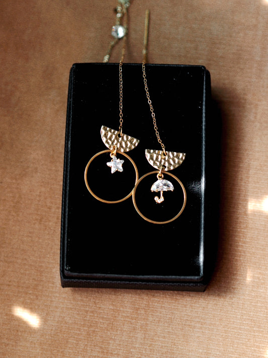 "Dancing In The Rain" Signature Chain Earrings