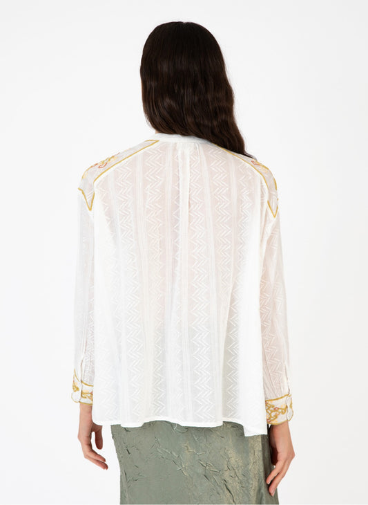 Bohemian Embroidered Blouse Soleil