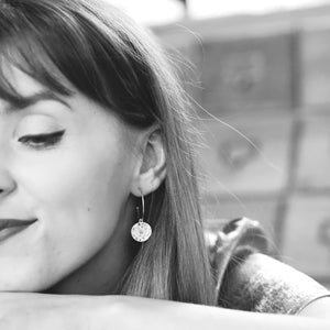 Sparkle Coin Hoops with Spikes