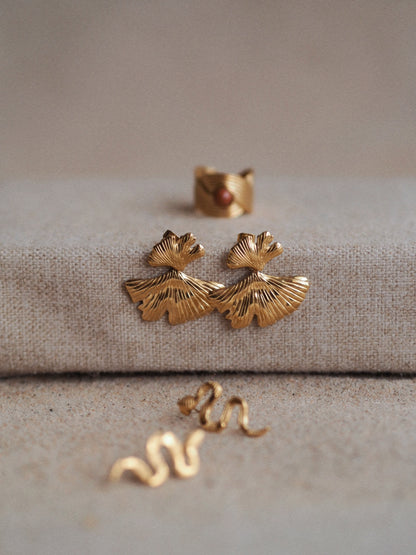 Renee Ginkgo Leaf Earrings