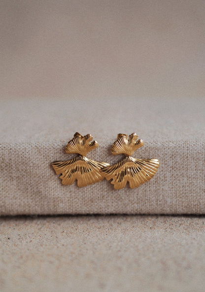 Renee Ginkgo Leaf Earrings