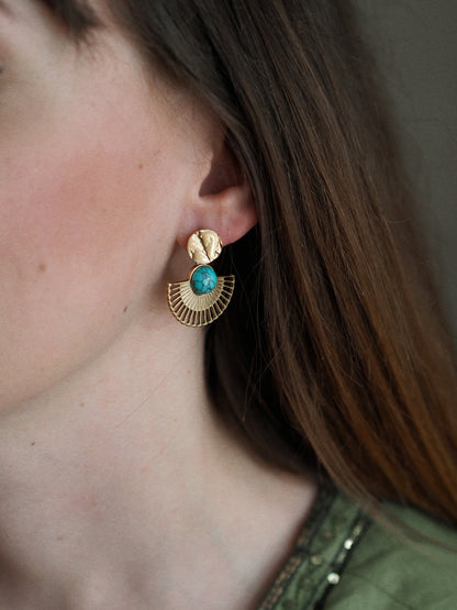 Ramona Turquoise Stone Earrings