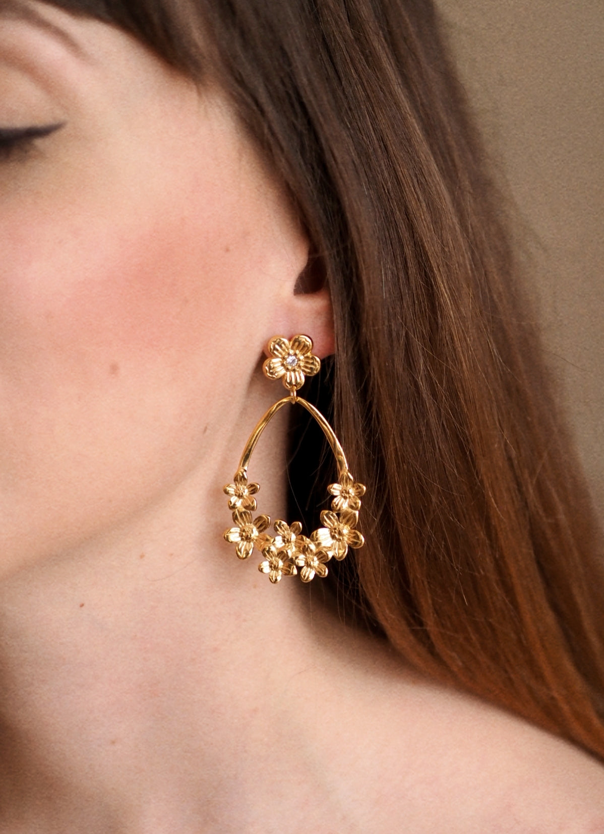 Frida Large Flower Earrings