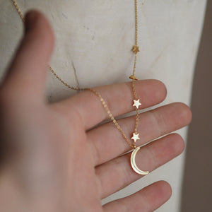 Rhiannon Moon And Stars Necklace