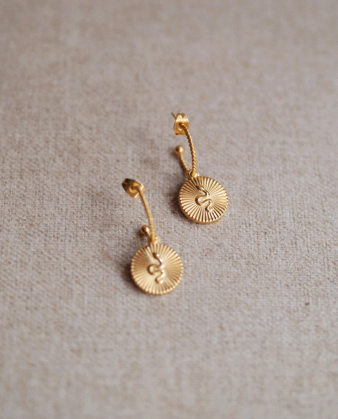 Coin "Dance" Snake Earrings