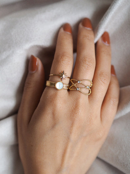 Camille White Stone Ring