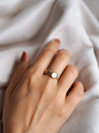 Camille White Stone Ring