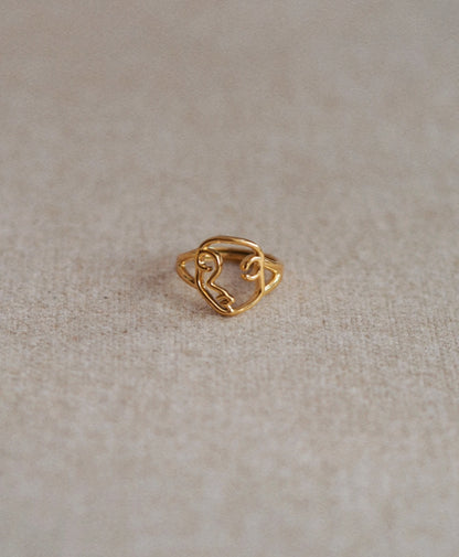 Elise Abstract Face Ring