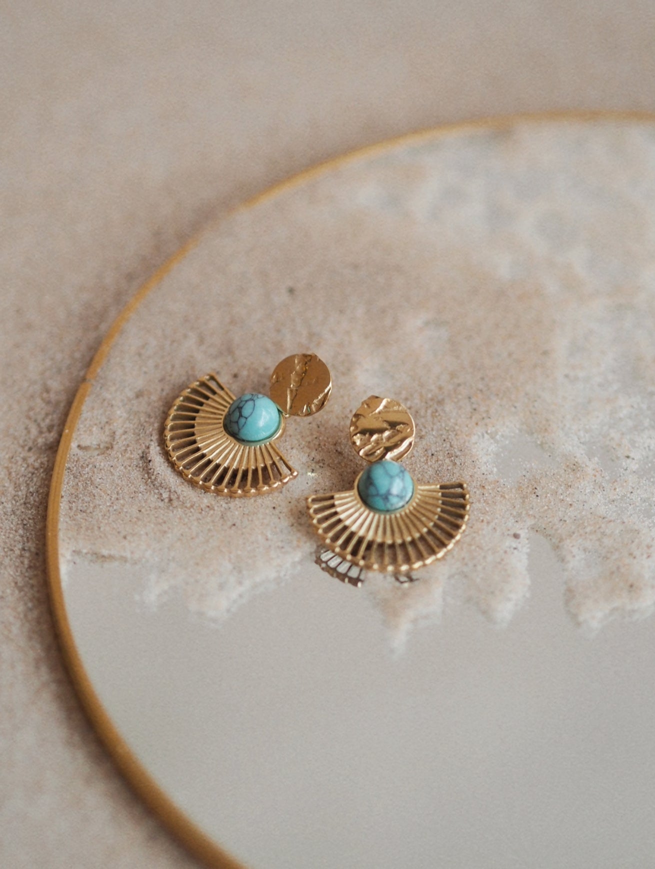 Ramona Turquoise Stone Earrings