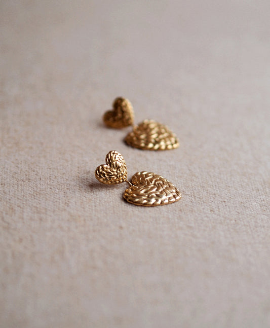 Therese Double Heart Earrings