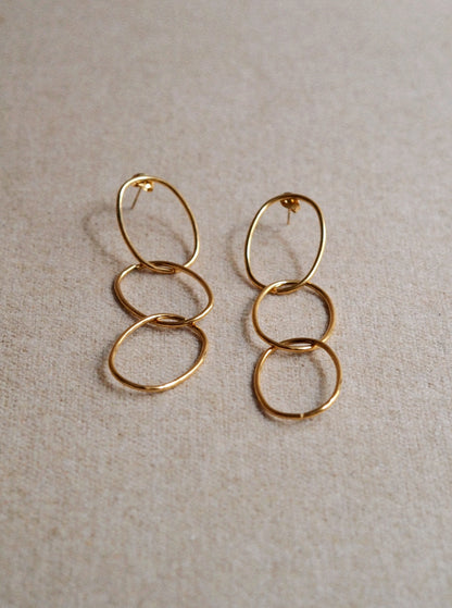 Angelique Long Hoop Earrings