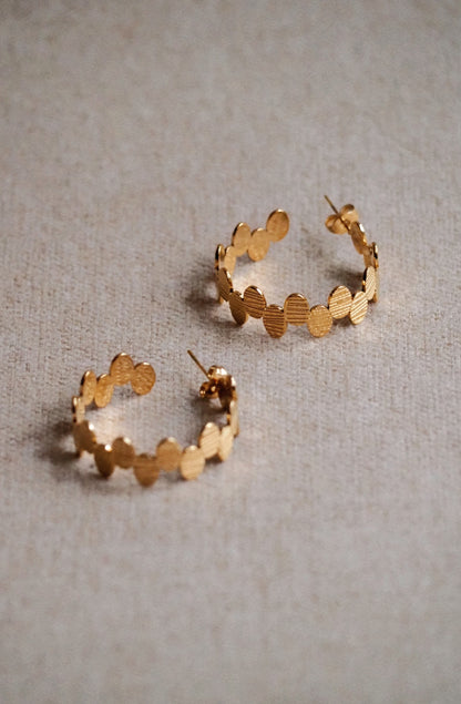 Multi point half hoop earrings