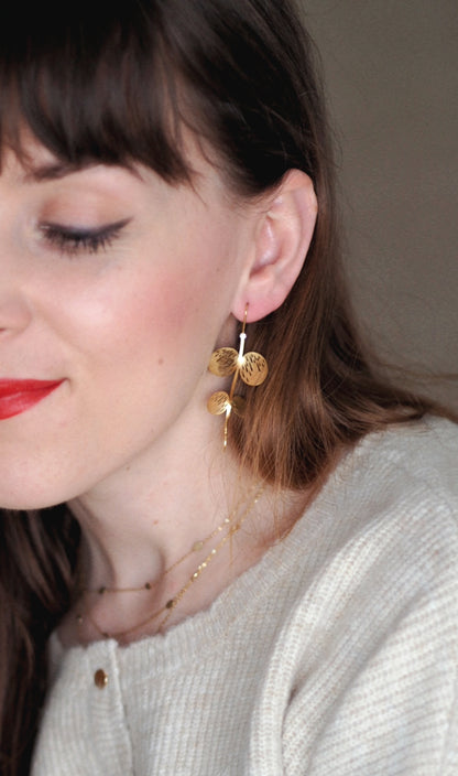 Melisande Gold Flower Earrings