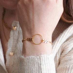 Atlas Adjustable Bracelet With Leaves