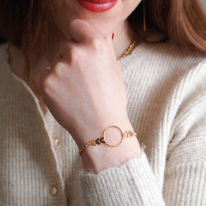 Atlas Adjustable Bracelet With Leaves