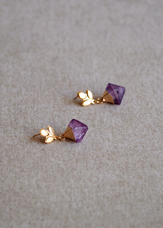 Andrea Atlas Amethyst Earrings