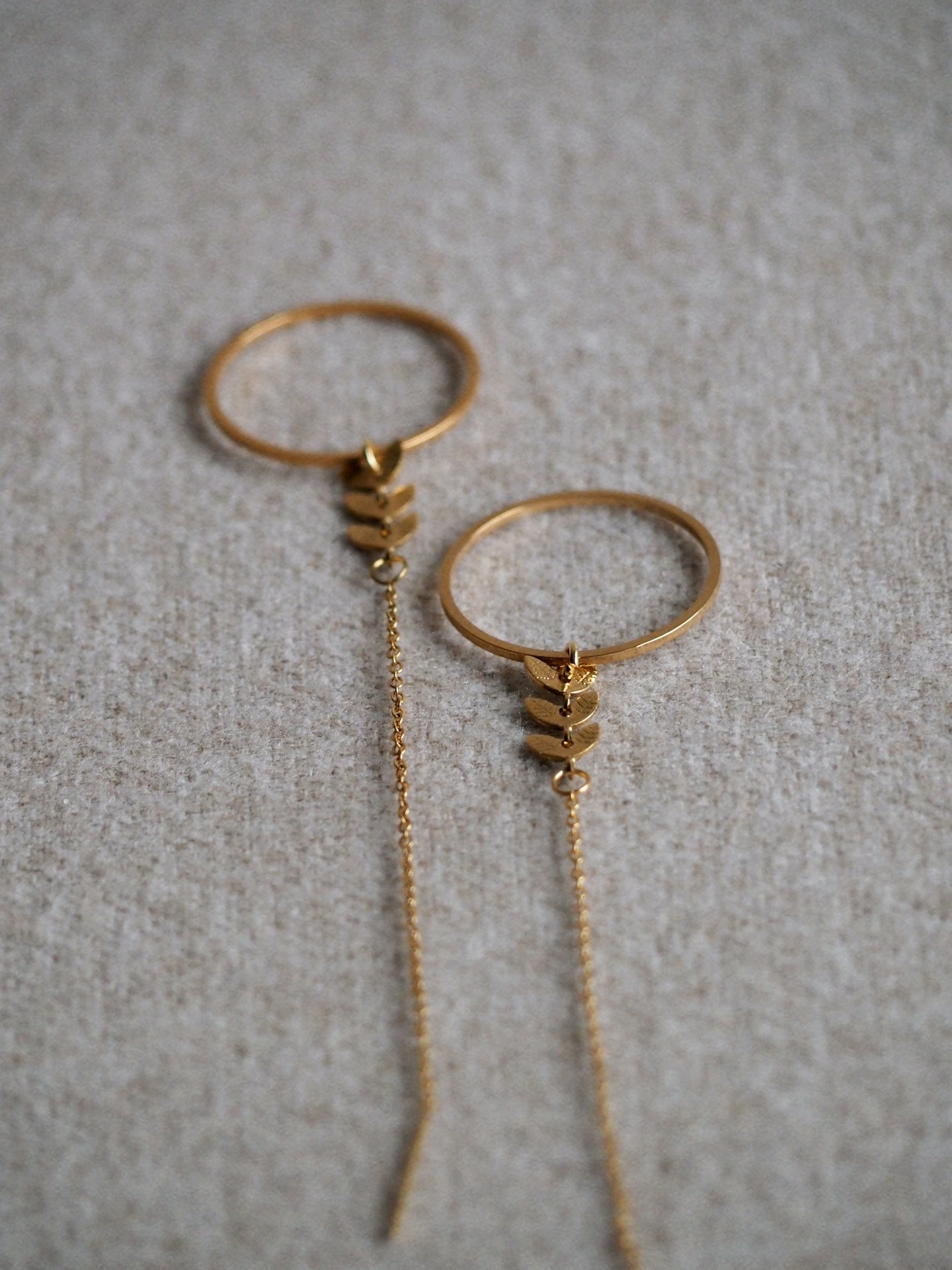 Andrea Atlas Signature Chain Earrings / Leaves