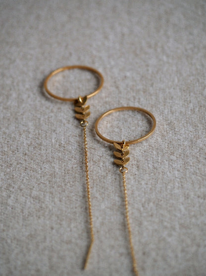 Andrea Atlas Signature Chain Earrings / Leaves