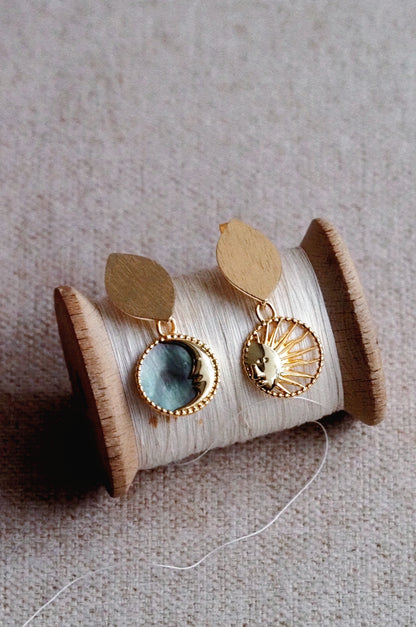 Andrea Atlas Moon & Sun Earrings