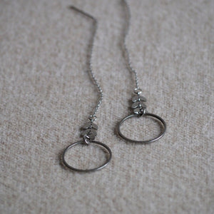 Andrea Atlas Signature Chain Earrings N°5 in silver colour