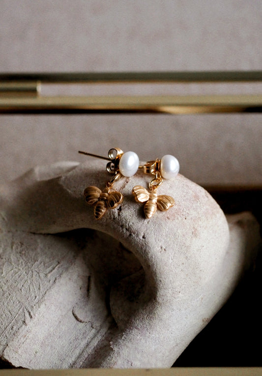 Atlas Delicate Bee Earrings