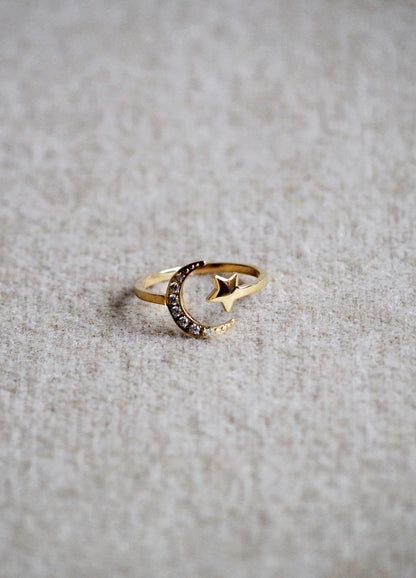 Adeline Moon & Star Ring