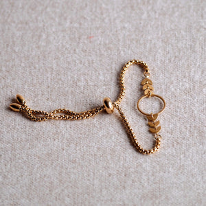 Atlas Adjustable Bracelet With Leaves