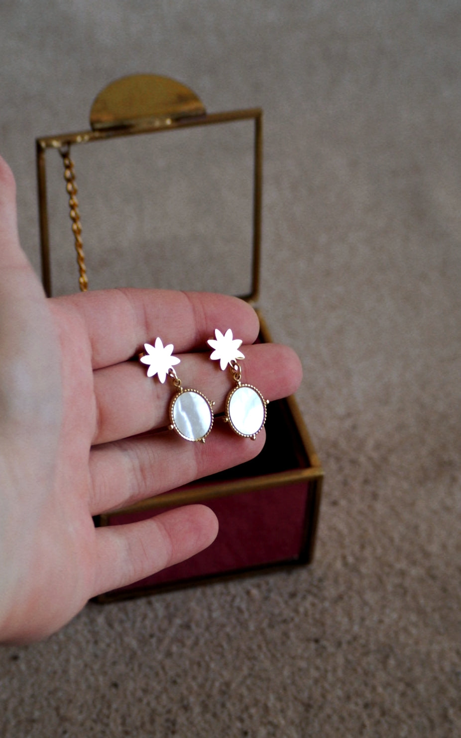 Andrea Atlas Unique Mother of Pearl Earrings