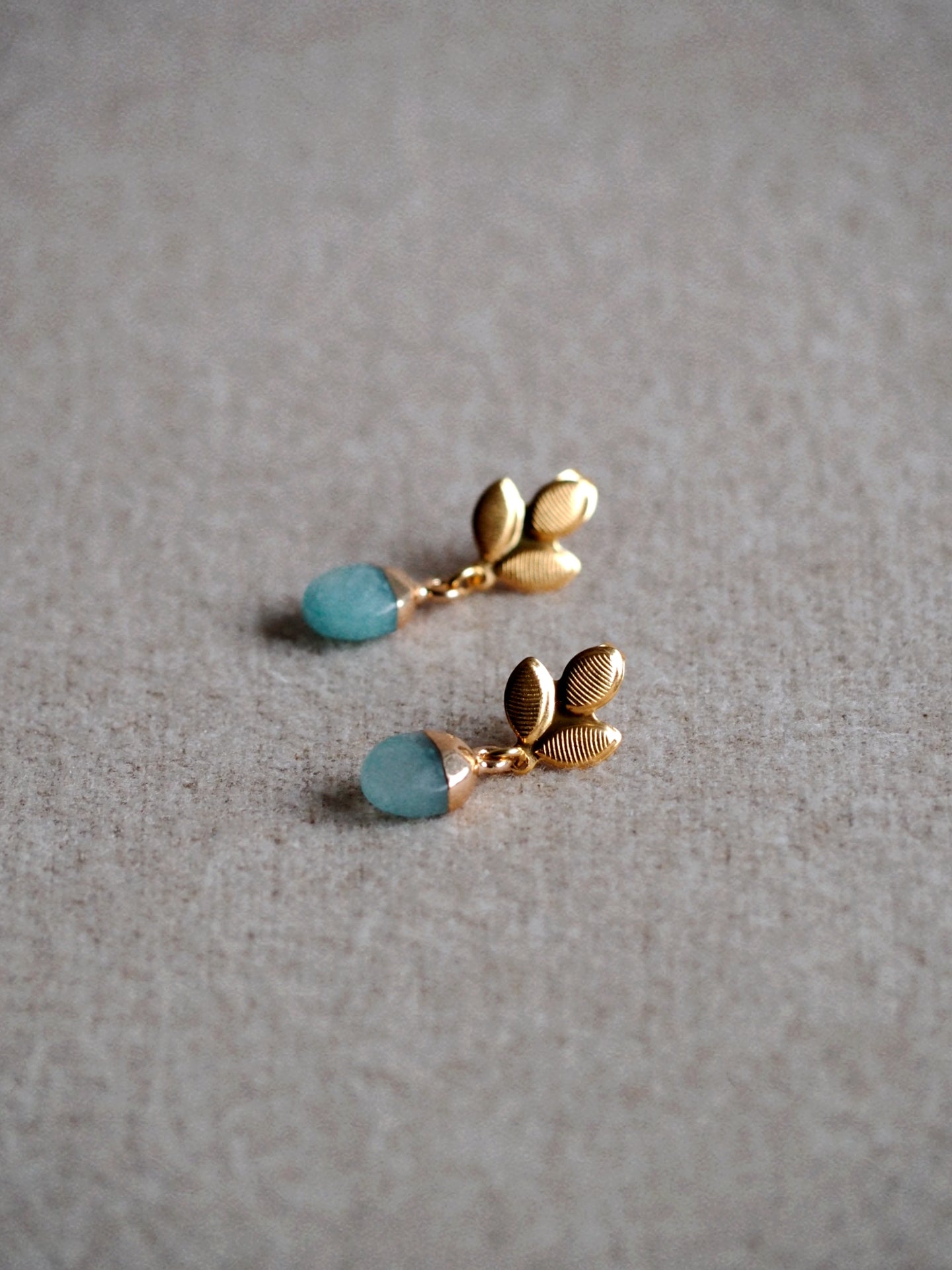 Ester Leaf Earrings in Blue