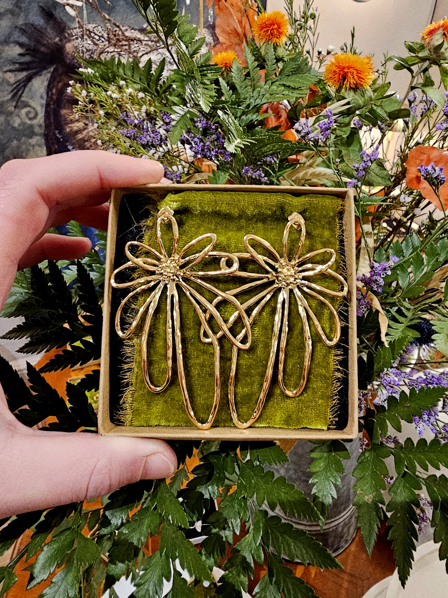 Large Flower Earrings