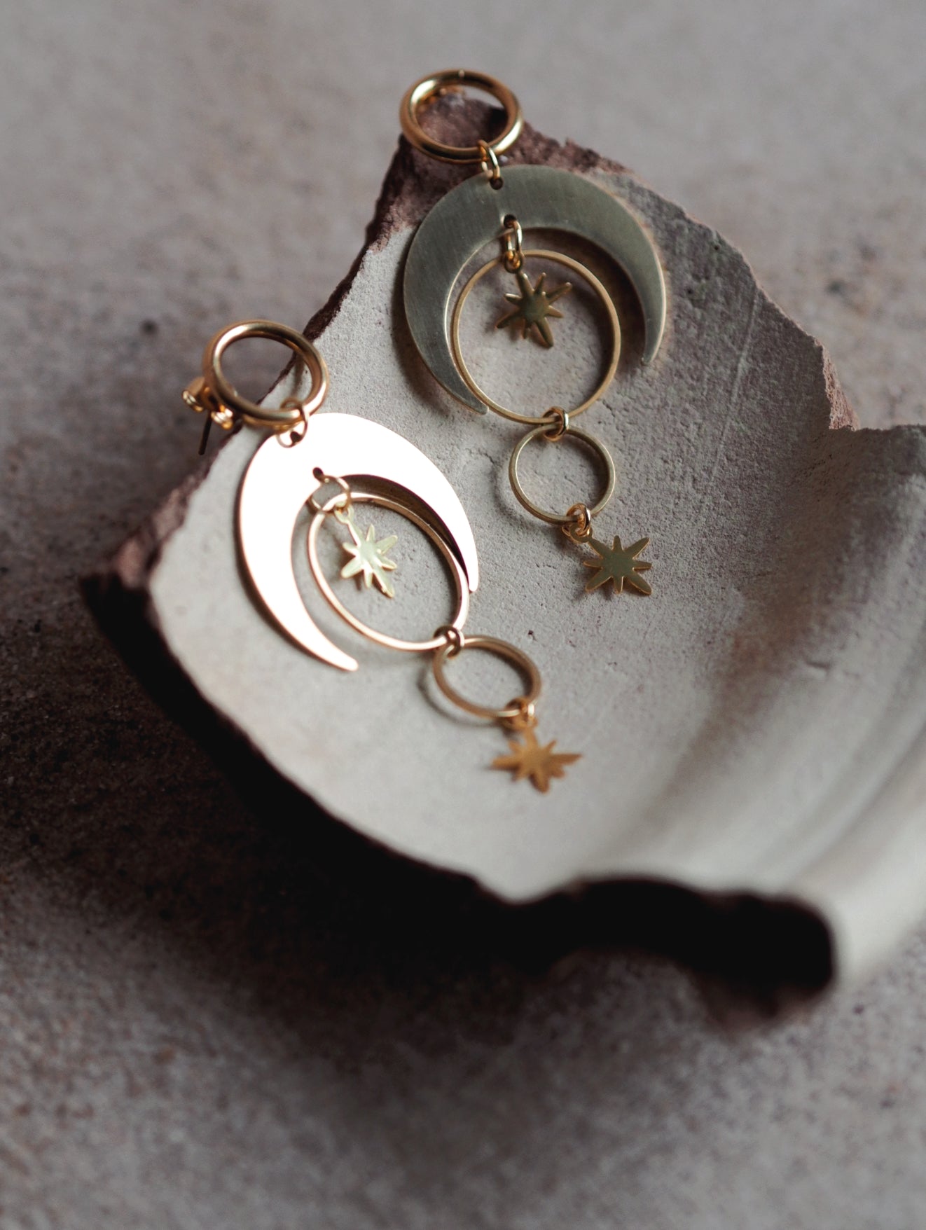 Andrea Atlas Moon and Star Earrings