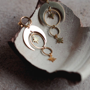 Andrea Atlas Moon and Star Earrings