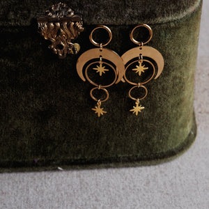 Andrea Atlas Moon and Star Earrings