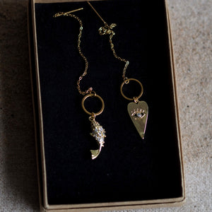 Andrea Atlas Rhinestone Fish Earrings
