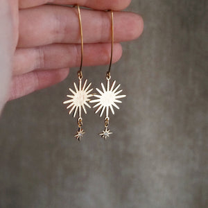 Andrea Atlas Double Star Earrings
