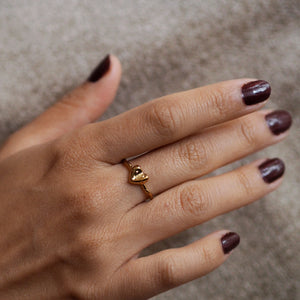 Heart On The Branch Ring in silver
