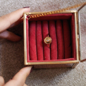Sun With Rhinestones Ring