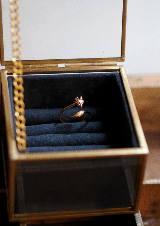 Sterling Silver Fox Ring