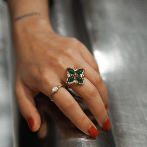 Large Green Gemstone Ring