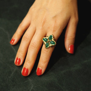 Large Green Gemstone Ring