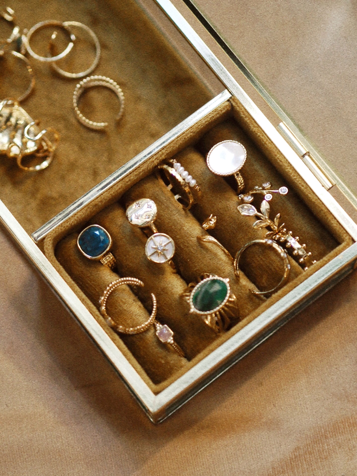 Unique Green Gemstone Ring