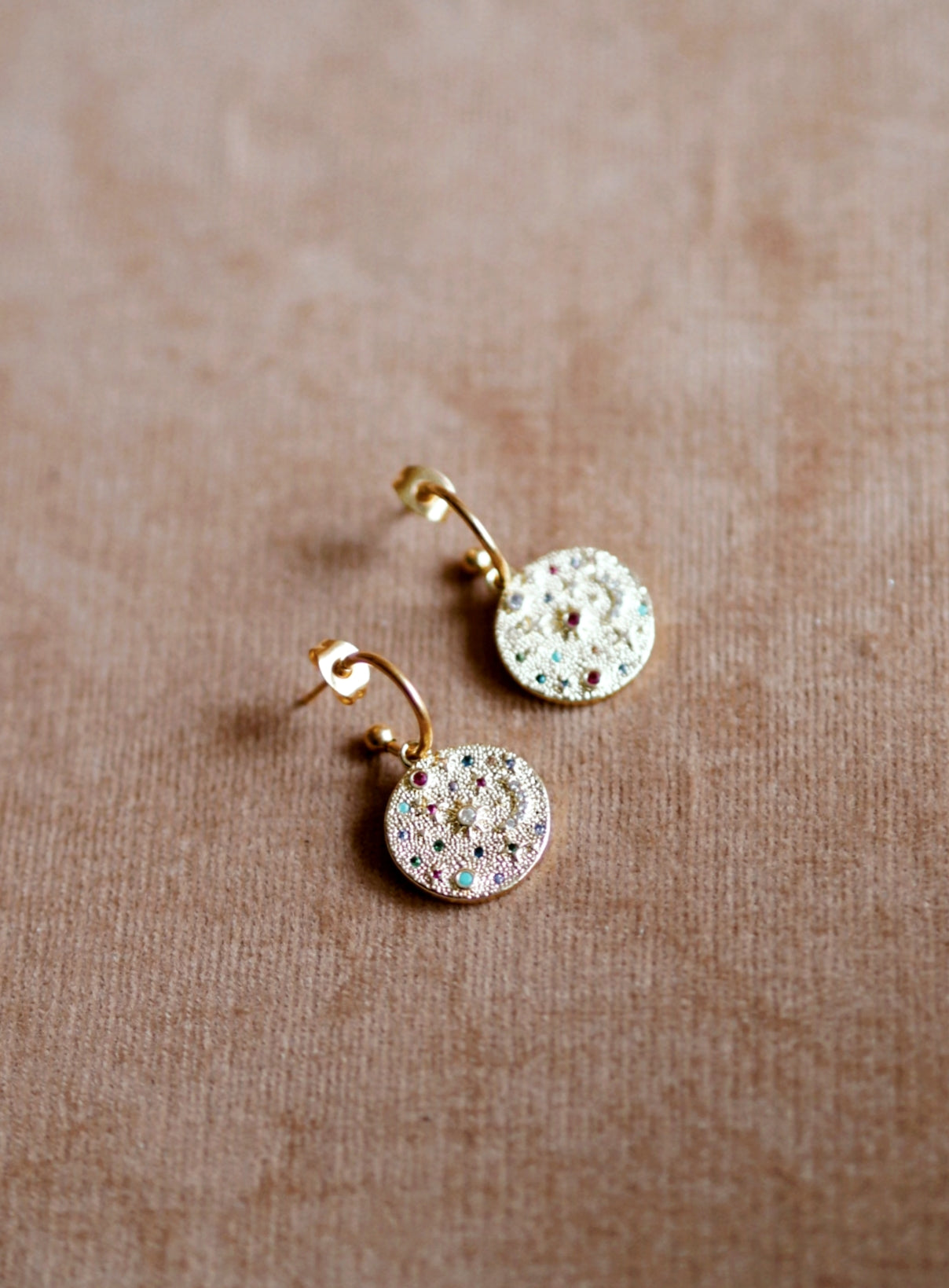Sparkle Coin Earrings/ Mini