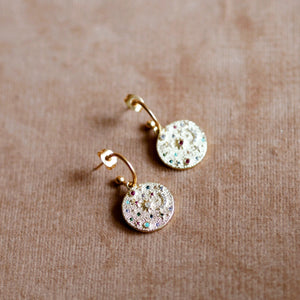 Sparkle Coin Earrings/ Mini