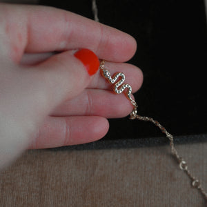 Delicate Snake Bracelet in Silver Colour