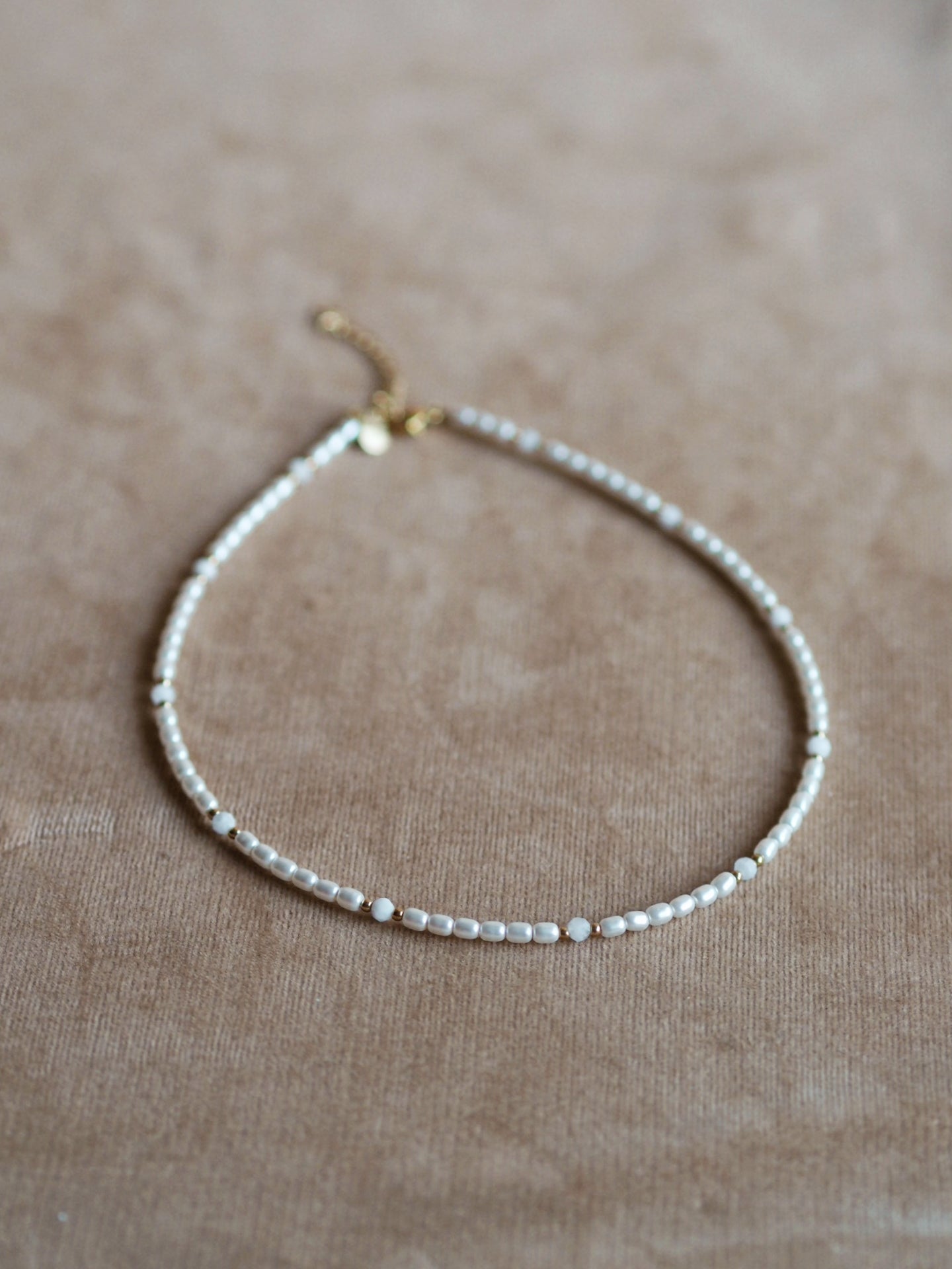 Pearl and White Gemstone Necklace