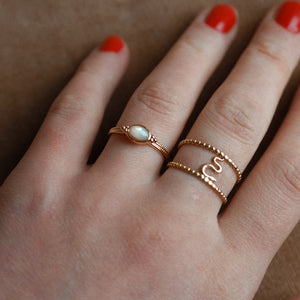 White Gemstone Ring