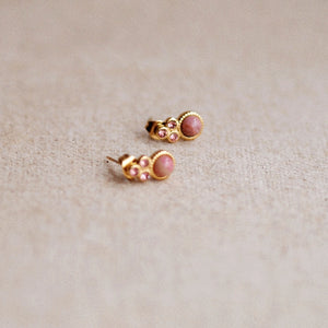 Virginie Pink Stud Earrings