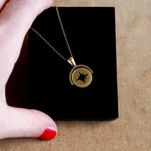 Unique Rotating Compass Necklace